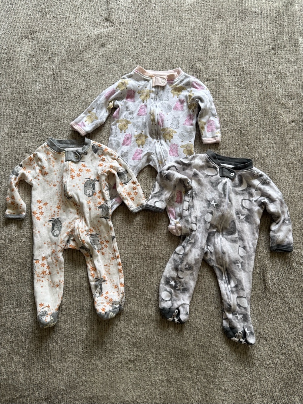 Burt’s Bees Baby Newborn Footie Pajamas Bundle Organic Cotton 3 Piece Set